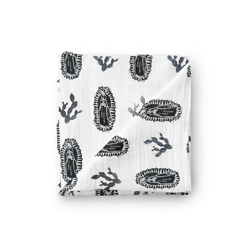 Be A Heart Christian Catholic Baby Swaddle Receiving Blanket (Our Lady of Guadalupe) - Image 1